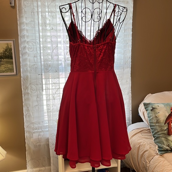Red Lace Dress - Picture 3 of 12